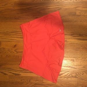 Red Nike tennis skirt